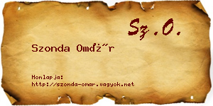 Szonda Omár névjegykártya